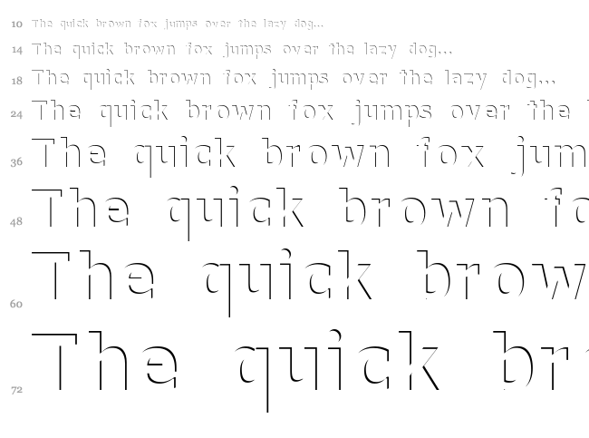 Without a Trace font waterfall